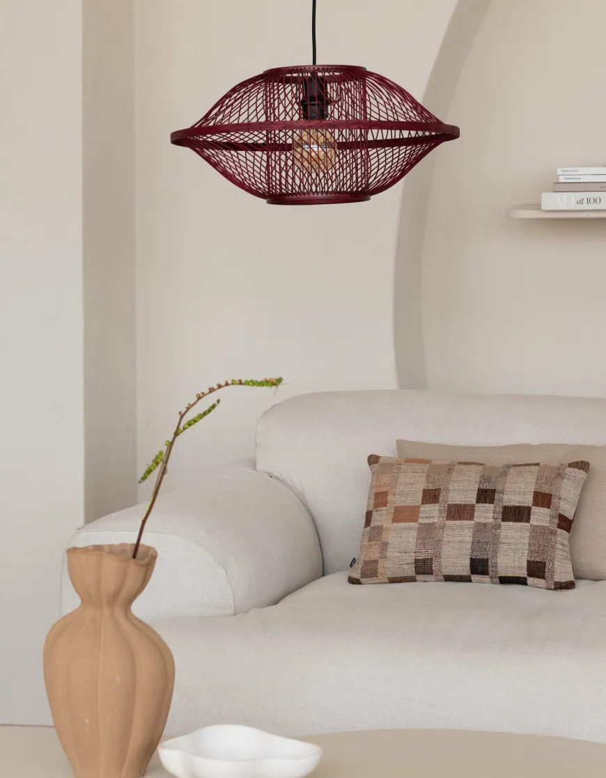 Good&Mojo Hanglamp Maui bamboe burgundy S