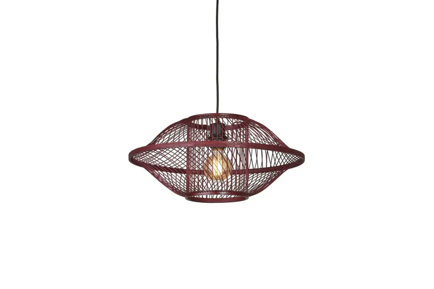 Good&Mojo Hanglamp Maui bamboe burgundy S