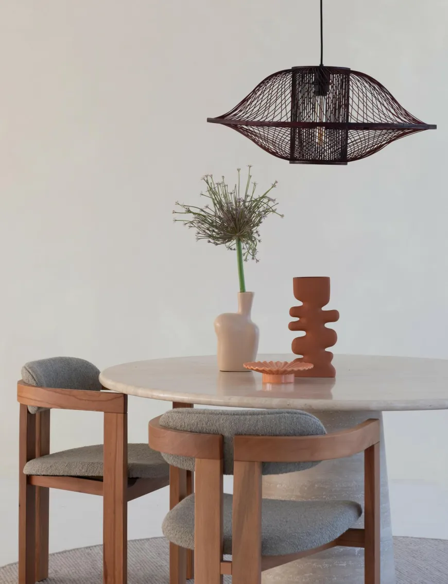Good&Mojo Hanglamp Maui bamboe ø70xh.30cm burgundy L
