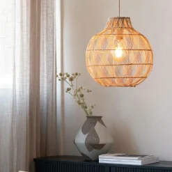 Good&Mojo Hanglamp Mendoza bamboe/kap ø35xh.35cm naturel. S