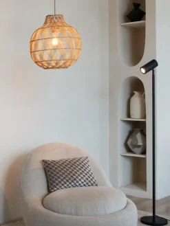 Good&Mojo Hanglamp Mendoza bamboe/kap ø35xh.35cm naturel. S