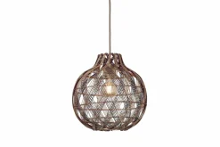 Good&Mojo Hanglamp Mendoza bamboe/kap ø35xh.35cm nat/burgundy. S