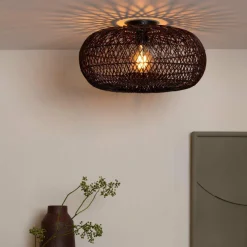 Good&Mojo Plafondlamp Arizona bamboe ø50 burgundy S