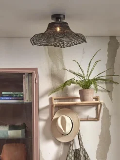 Good&Mojo Plafondlamp Ibiza wavy S zwart