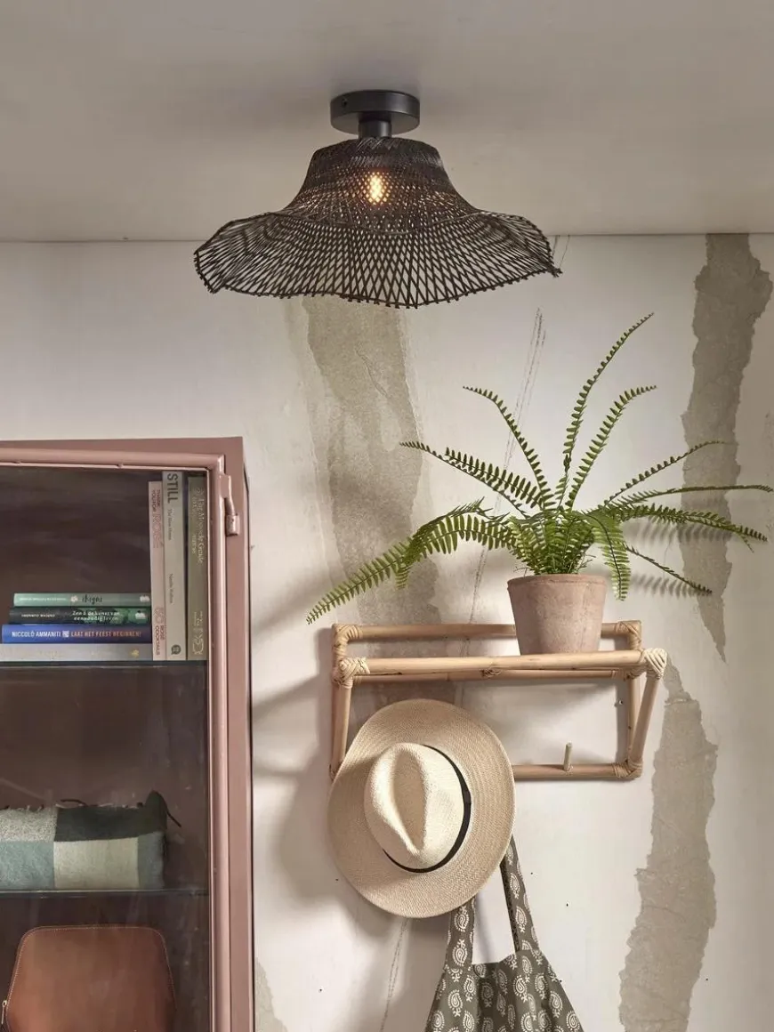 Good&Mojo Plafondlamp Ibiza wavy S zwart