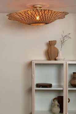 Good&Mojo Plafondlamp Madura bamboe ø87x20cm naturel bruin L