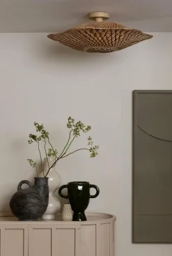 Good&Mojo Plafondlamp Madura bamboe ø60x15cm naturel bruin M