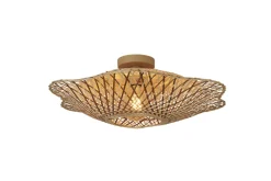 Good&Mojo Plafondlamp Madura bamboe ø60x15cm naturel bruin M