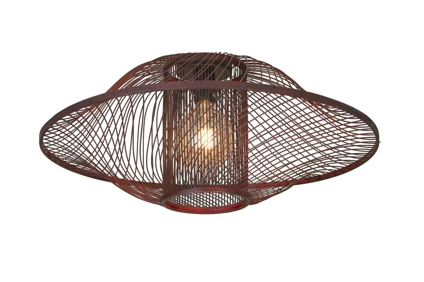 Good&Mojo Plafondlamp Maui bamboe ø70xh.30cm burgundy L