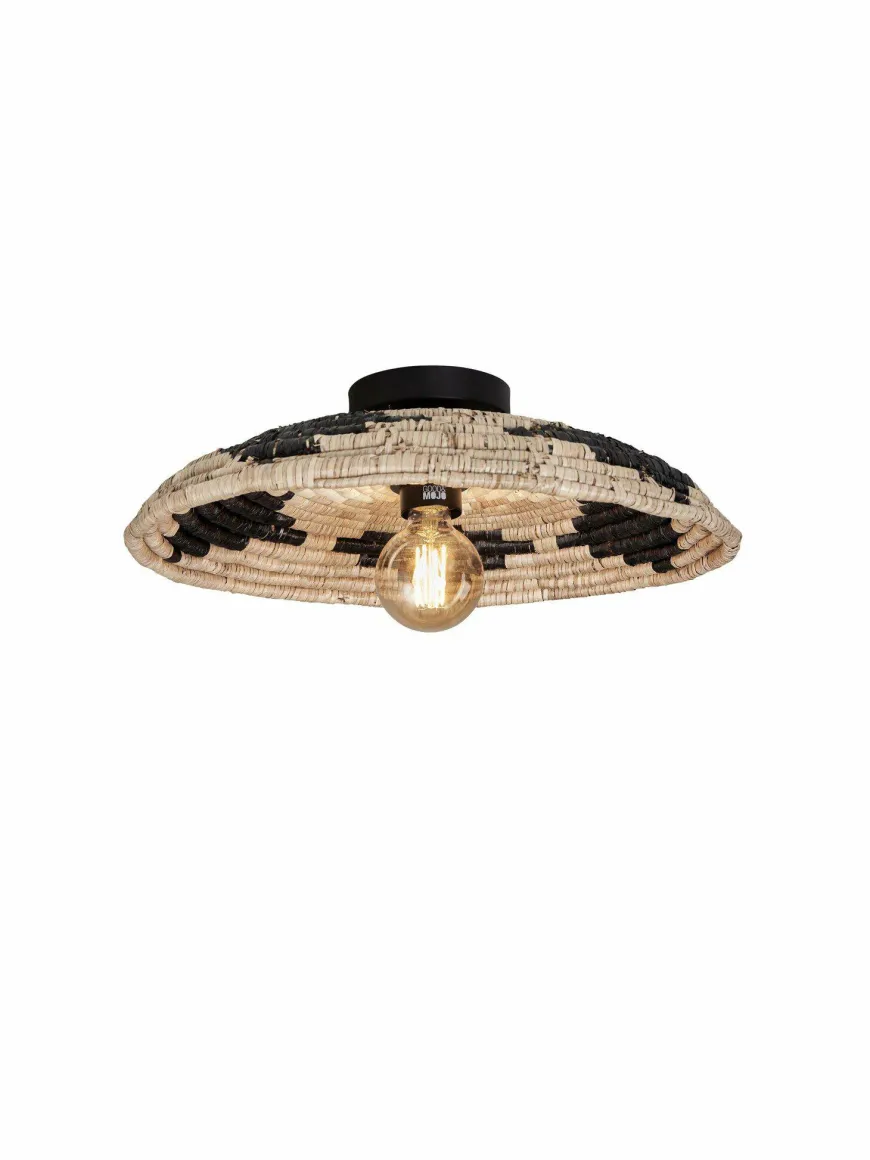 Good&Mojo Plafonniere Andros dia. 45cm zwart/naturel/wit