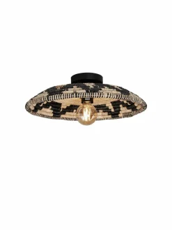 Good&Mojo Plafonniere Andros dia. 45cm zwart/naturel