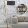 Good&Mojo Vloerlamp Andes bamboe eco linnen donkergrijs