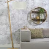 Good&Mojo Vloerlamp Andes bamboe eco linnen licht