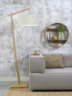 Good&Mojo Vloerlamp Andes bamboe eco linnen licht