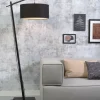 Good&Mojo Vloerlamp Andes bamboe zwart eco linnen zwart