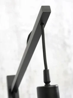 Good&Mojo Vloerlamp Andes bamboe zwart eco linnen zwart