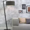 Good&Mojo Vloerlamp Andes bamboe zwart eco linnen donkergrijs