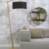 Good&Mojo Vloerlamp Andes bamboe eco linnen zwart