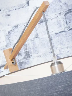 Good&Mojo Vloerlamp Andes bamboe eco linnen blue denim