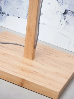 Good&Mojo Vloerlamp Bali bamboe naturel naturel/zwart M kap Ø44