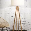 Good&Mojo Vloerlamp bamboe 4-poot Everest linnen wit