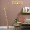 Good&Mojo Vloerlamp Bromo bamboe L naturel – kap Ø 60 naturel