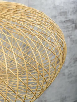 Good&Mojo Vloerlamp Cango bamboe naturel S 176 cm kap Ø 60 naturel