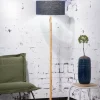 Good&Mojo Vloerlamp Fuji bamboe eco linnen blue denim