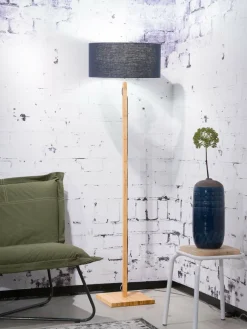 Good&Mojo Vloerlamp Fuji bamboe eco linnen blue denim