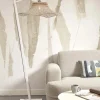 Good&Mojo Vloerlamp Ibiza L white met naturel kap