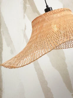 Good&Mojo Vloerlamp Ibiza L white met naturel kap