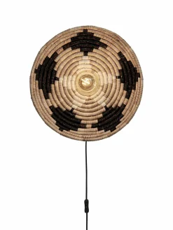 Good&Mojo Wandlamp Andros dia. 45cm zwart/naturel/wit