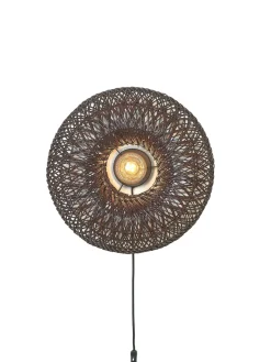 Good&Mojo Wandlamp Arizona bamboe ø50x23cm burgundy S