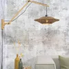 Good&Mojo Wandlamp Bali bamboe naturel Ø 60 x 15 cm zwart naturel L