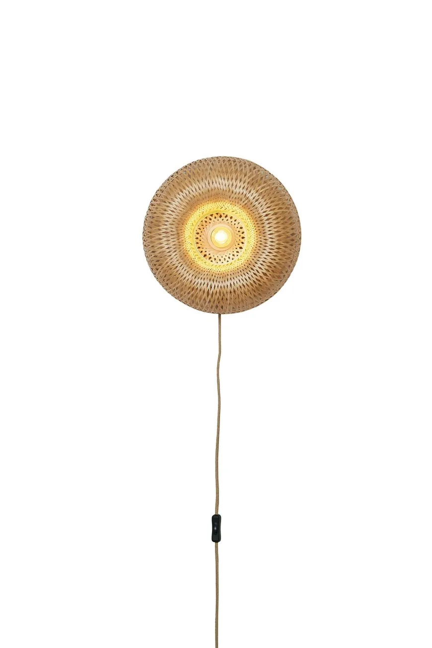 Good&Mojo Wandlamp Barbados bamboe ø35xh.15cm naturel