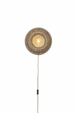 Good&Mojo Wandlamp Barbados bamboe ø35xh.15cm naturel/bruin