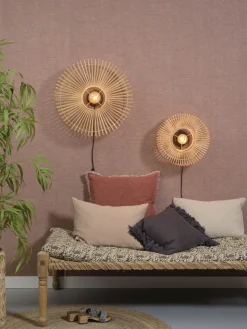 Good&Mojo Wandlamp Bromo bamboe Ø 60 naturel L