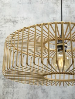 Good&Mojo Wandlamp Bromo bamboe naturel Ø 60 naturel L