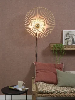 Good&Mojo Wandlamp Bromo bamboe asymm. Ø 60 naturel L
