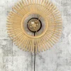 Good&Mojo Wandlamp Bromo bamboe Ø 40 naturel S