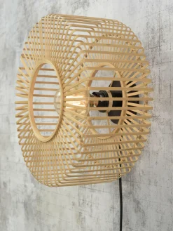 Good&Mojo Wandlamp Bromo bamboe Ø 40 naturel S