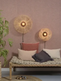 Good&Mojo Wandlamp Bromo bamboe Ø 40 naturel S