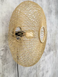 Good&Mojo Wandlamp Cango bamboe ellips dia.60x25cm naturel