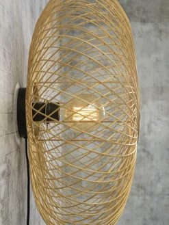 Good&Mojo Wandlamp Cango bamboe ellips dia.60x25cm naturel