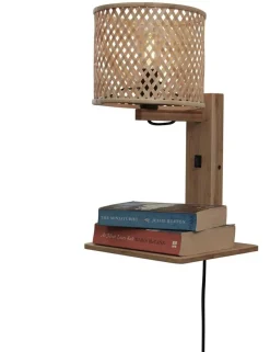 Good&Mojo Wandlamp Java met plank naturel