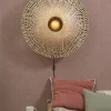 Good&Mojo Wandlamp Kalimantan bamboe plat Ø87 L
