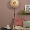 Good&Mojo Wandlamp Kalimantan bamboe plat Ø44 S
