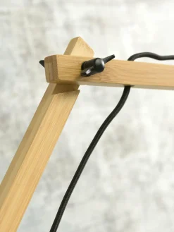 Good&Mojo Wandlamp Kalimantan naturel Ø60 zwart naturel L