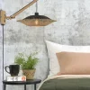 Good&Mojo Wandlamp Kalimantan bamboe naturel Ø44 zwart naturel S