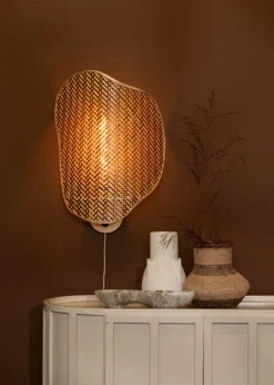Good&Mojo Wandlamp Kinabalu bambo 40x10xh.50cm naturel bruin